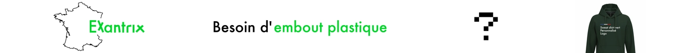Embouts de tube de différente taille en plastique 3d