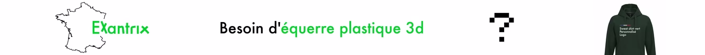 Equerre en plastique sur mesure avec angle et support