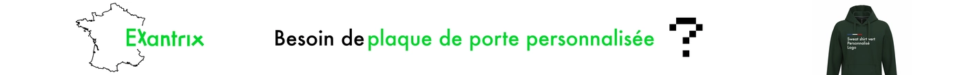 Signalétique sur mesure ou plaque de porte personnalisé en impression 3D