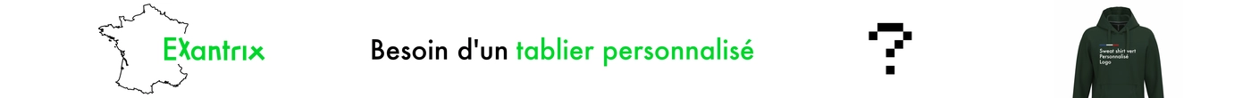 Tabliers personnalisés pour logo, message ou photo