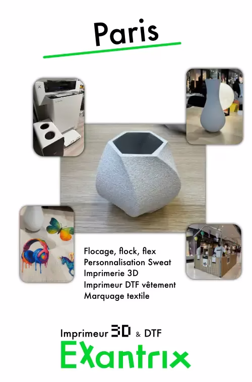 Imprimerie 3d et service de marquage textie, flocage