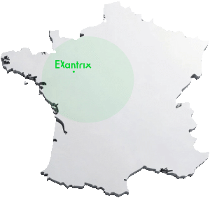 Carte de France illustrant les zones de livraison Exantrix