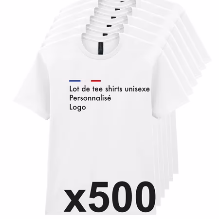 Lot 500 tee shirts perso pas cher