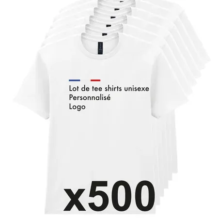 Lot 500 tee shirts perso pas cher