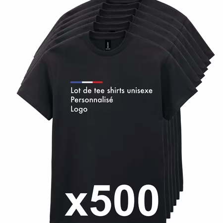 Lot 500 tee shirts personnalisés en ligne