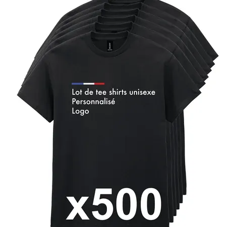 Lot 500 tee shirts personnalisés en ligne