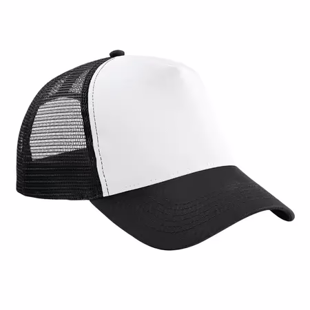 Casquette blanche et noire personnalisée trucker streetwear