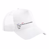 Casquette blanche personnalisée trucker avec logo