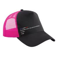 Casquette rose et noire personnalisée trucker pour femme