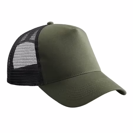 Casquette vert olive noire personnalisée trucker