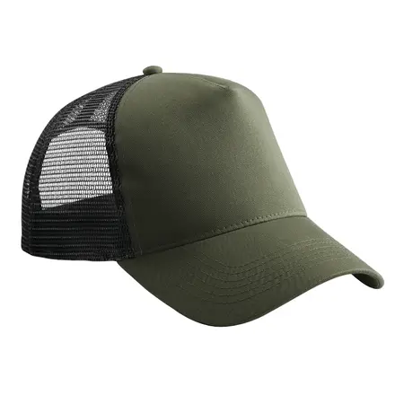 Casquette vert olive noire personnalisée trucker