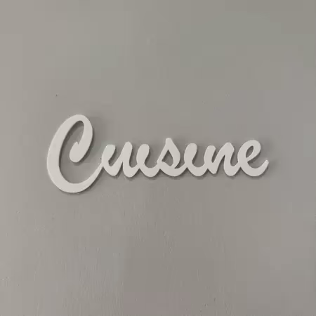 Cuisine en relief impression 3d murale