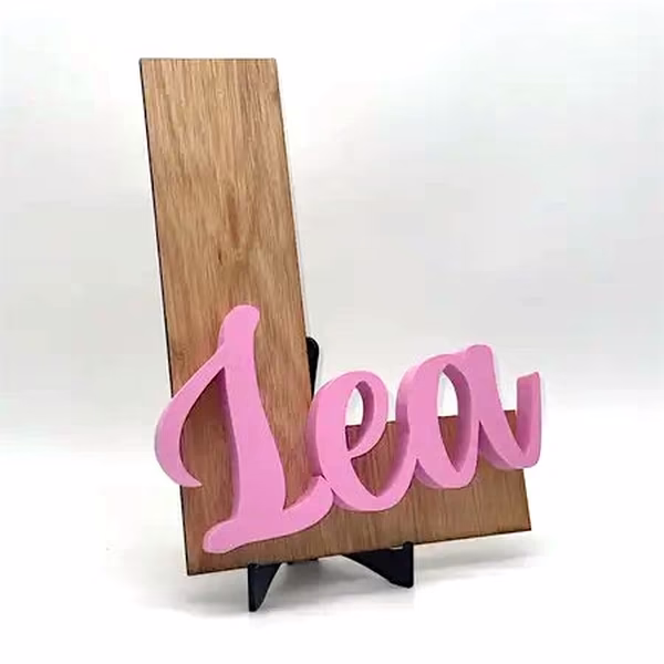 Décoration en bois et prenom impression 3d