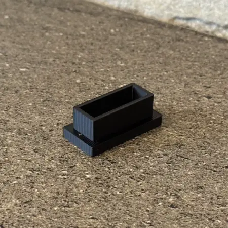 Embout de tube 2 x 4cm finition rectangle