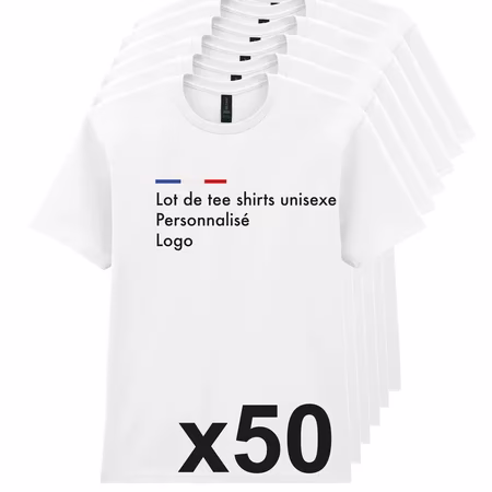 50 t-shirts personnalisable rapidement
