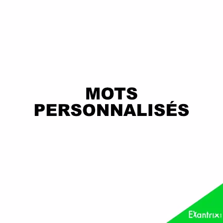 Mots personnalisables en dtf impression pour fer à repasser