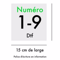 Numéro en Dtf pour maillot de sport