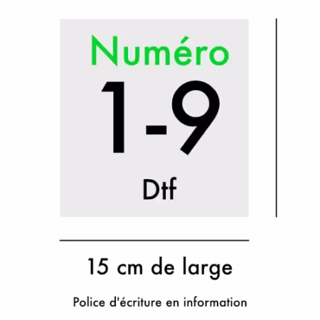 Numéro en Dtf pour maillot de sport