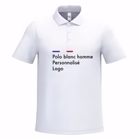 Polo blanc homme personnalisé avec logo