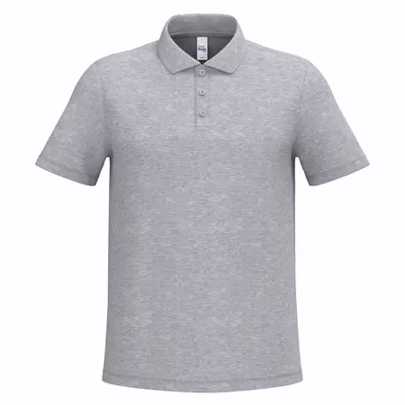 Polo gris personnalisé homme pour transfert Dtf