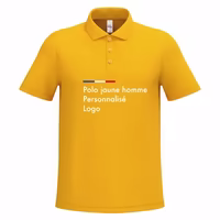 Polo jaune personnalisé homme pour le transport