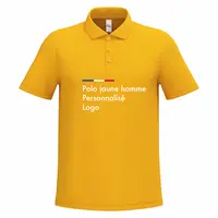 Polo jaune personnalisé homme pour le transport