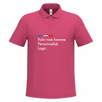 Polo rose fuchsia homme personnalisé de qualité