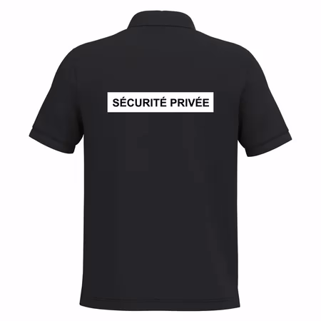 Polo sécurité privée professionnel marquage textile
