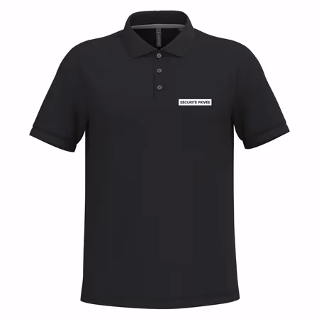 Polo sécurité privée impression à coeur et dos