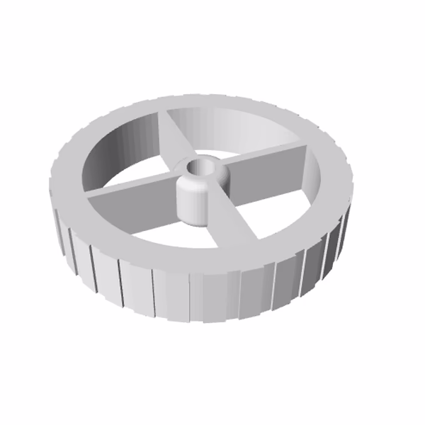 Roue en plastique dentee sur mesure en 3d