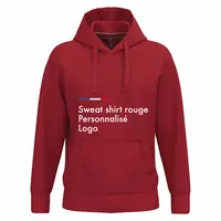 Sweat a capuche rouge personnalisé homme