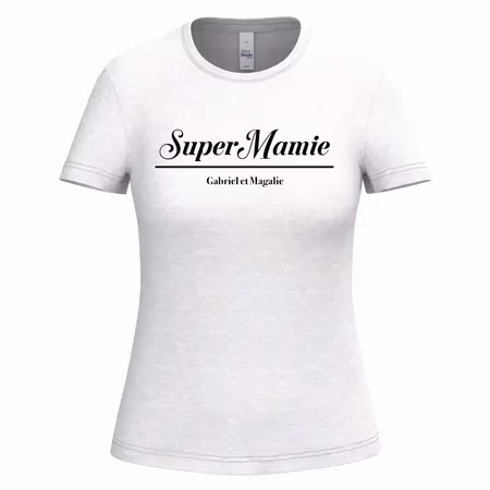 T-shirt fête des grands mères personnalisé prenom enfant