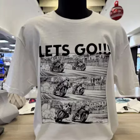 Tee shirt moto homme avec le style bande dessiné