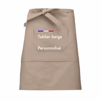 Tablier de pantalon beige personnalisé pour service