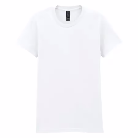T shirt blanc personnalisé femme, col rond