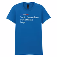 Tee shirt bleu pour femme personnalisé, maillot
