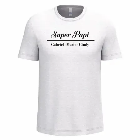 T-shirt fête des grands pères personnalisé prenom enfant