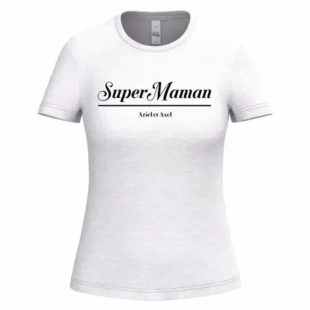 Tee shirt fête des mères personnalisé avec prénom