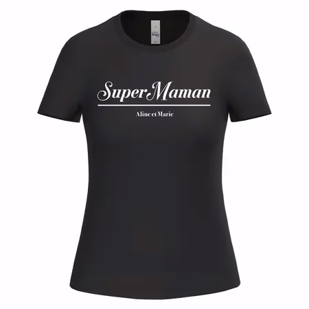 Tee shirt fête des mères personnalisé femme avec prénom