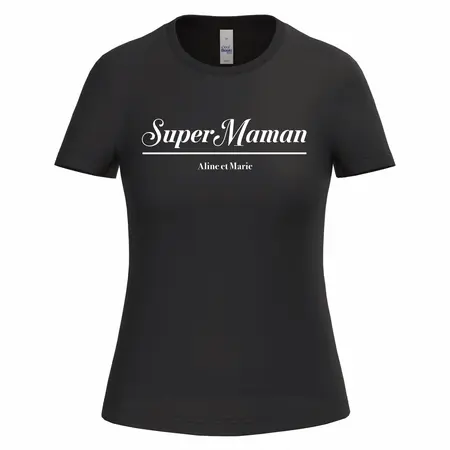 Tee shirt fête des mères personnalisé femme avec prénom
