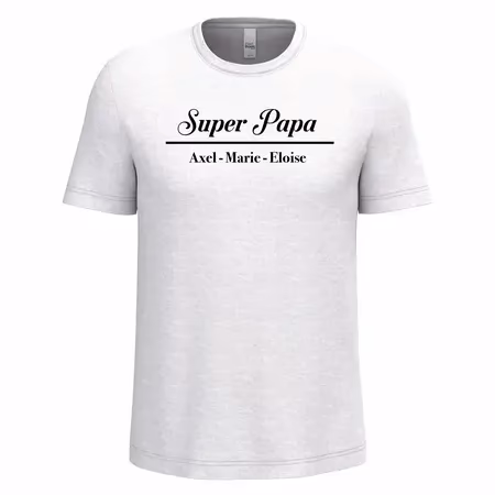 Tee shirt fête des pères personnalisé homme super papa
