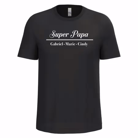 Tee shirt fête des pères personnalisé homme super papa