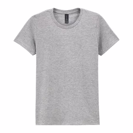 Tee shirt gris chiné pour femme personnalisé, mailot