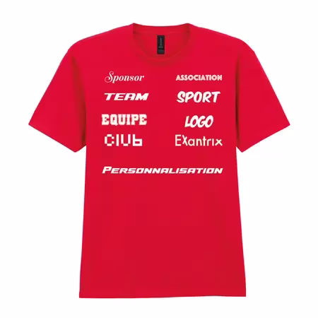 Tee shirt sponsors personnalisé avec logo team