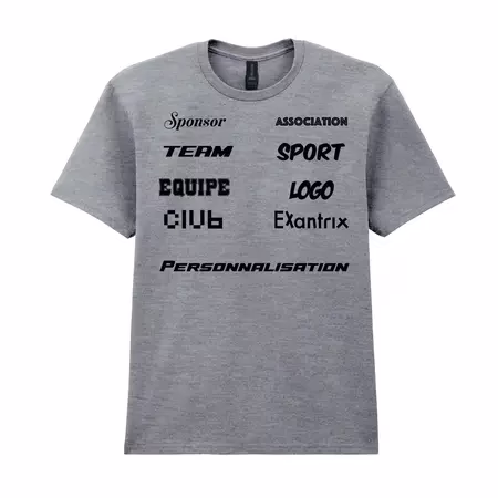 Tee shirt sponsors personnalisé avec logo team