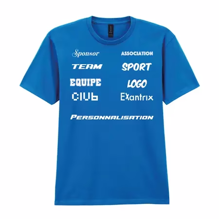 Tee shirt sponsors personnalisé avec logo team