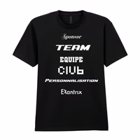 Tee shirt sponsors personnalisé avec logo team