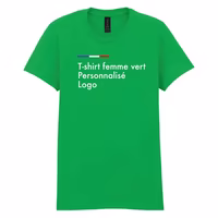 Tee shirt vert femme personnalisé pour entreprise